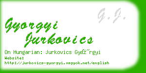 gyorgyi jurkovics business card